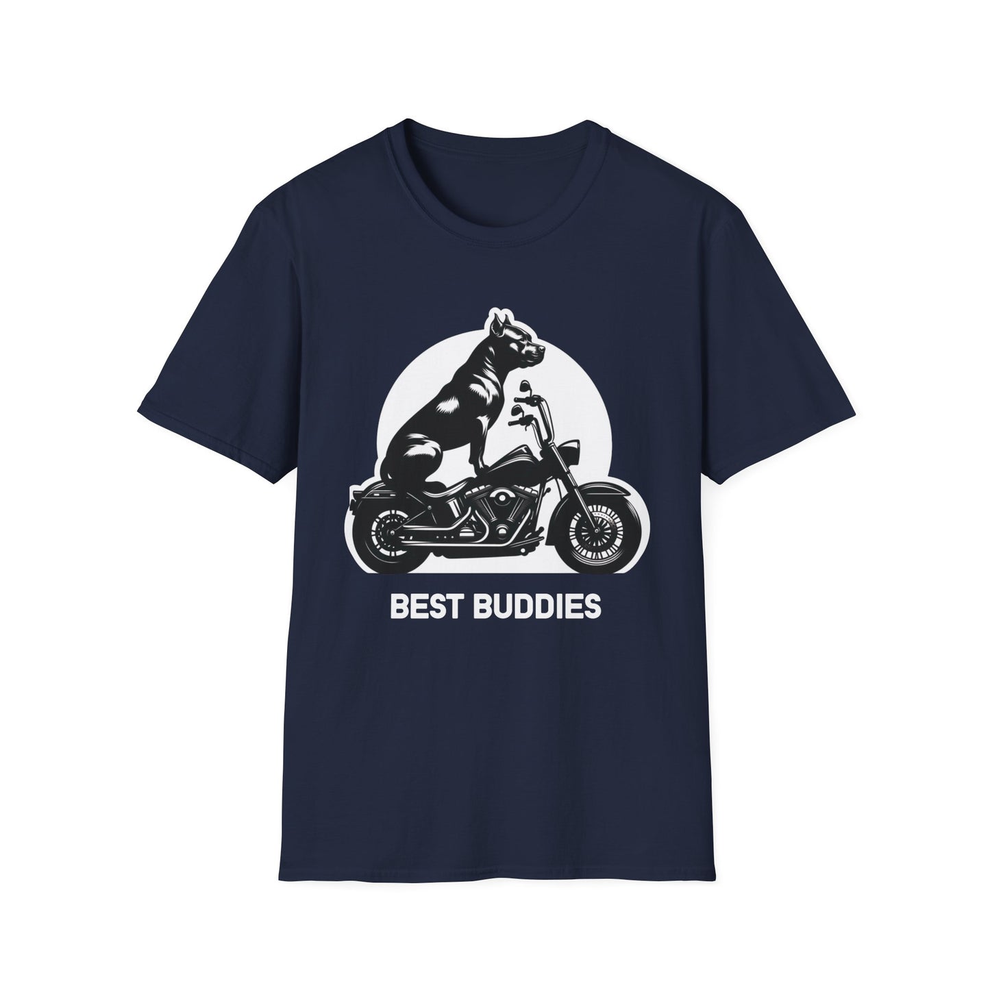 Pit Bull Silhouette Unisex T-Shirt | Motorcycle Enthusiasts Apparel | White Text