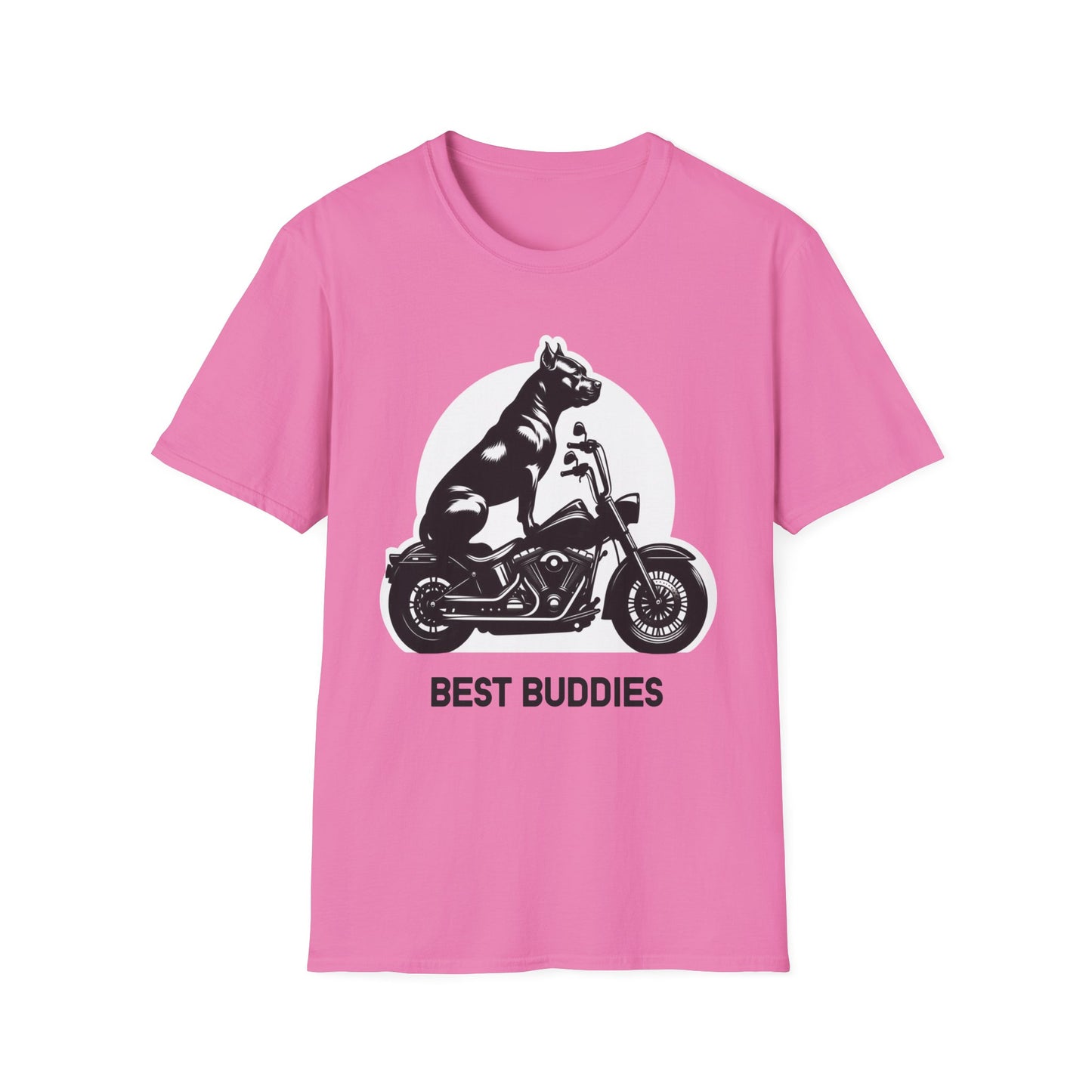 Pit Bull Silhouette Unisex T-Shirt | Motorcycle Enthusiasts Apparel | Black Text