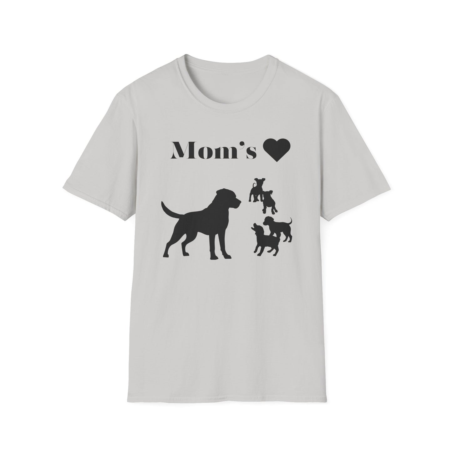 Dog Mom Silhouette T-Shirt - Perfect Gift for Mommy Dog Lovers