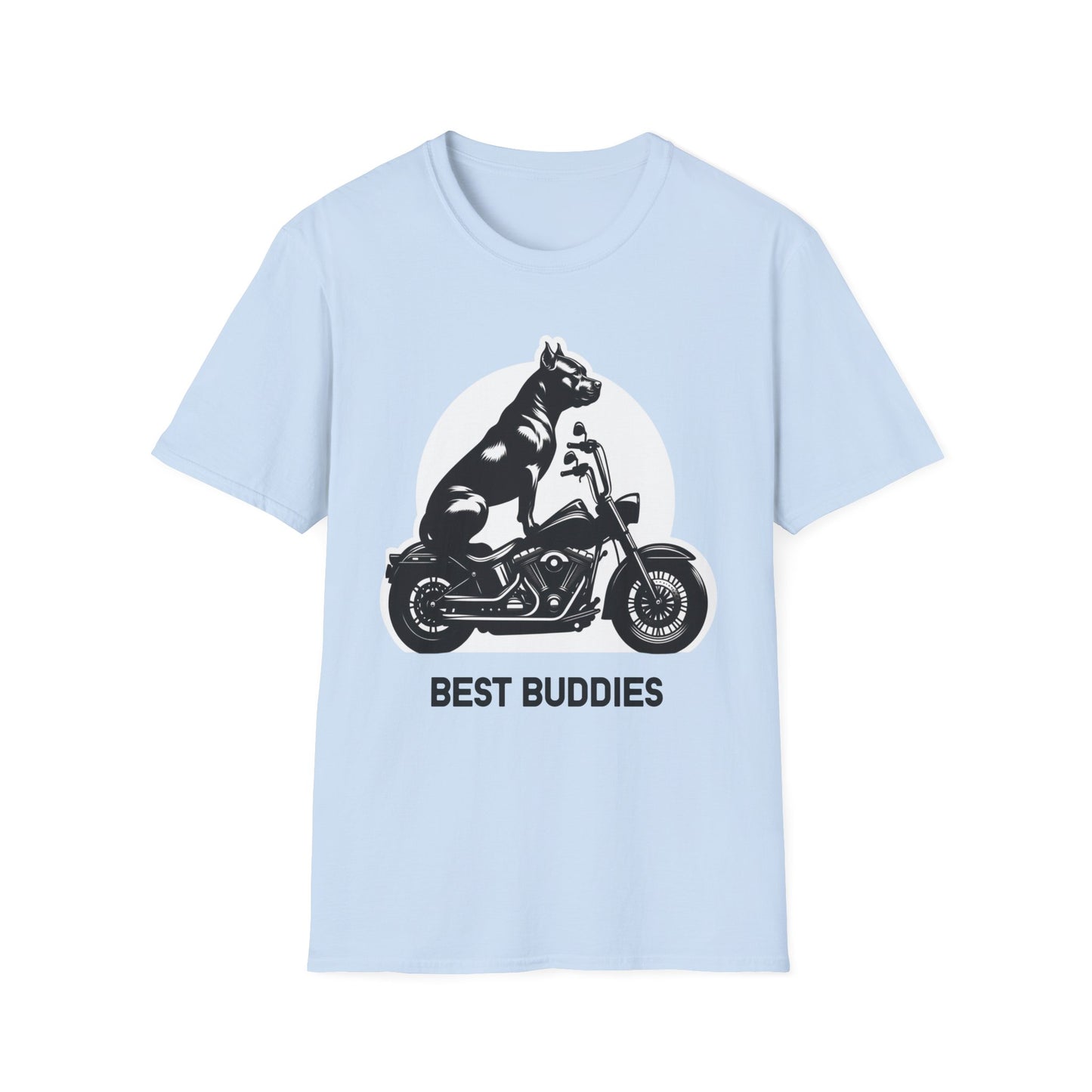 Pit Bull Silhouette Unisex T-Shirt | Motorcycle Enthusiasts Apparel | Black Text