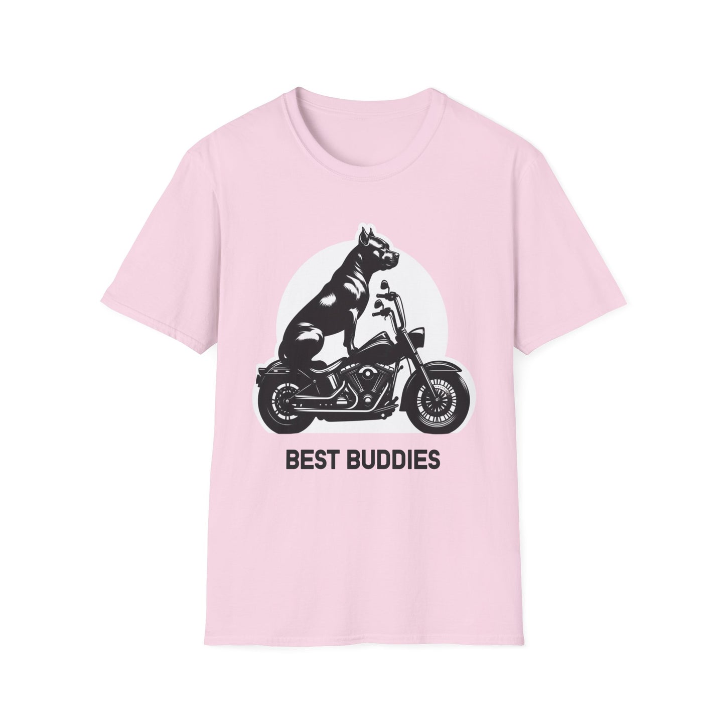 Pit Bull Silhouette Unisex T-Shirt | Motorcycle Enthusiasts Apparel | Black Text