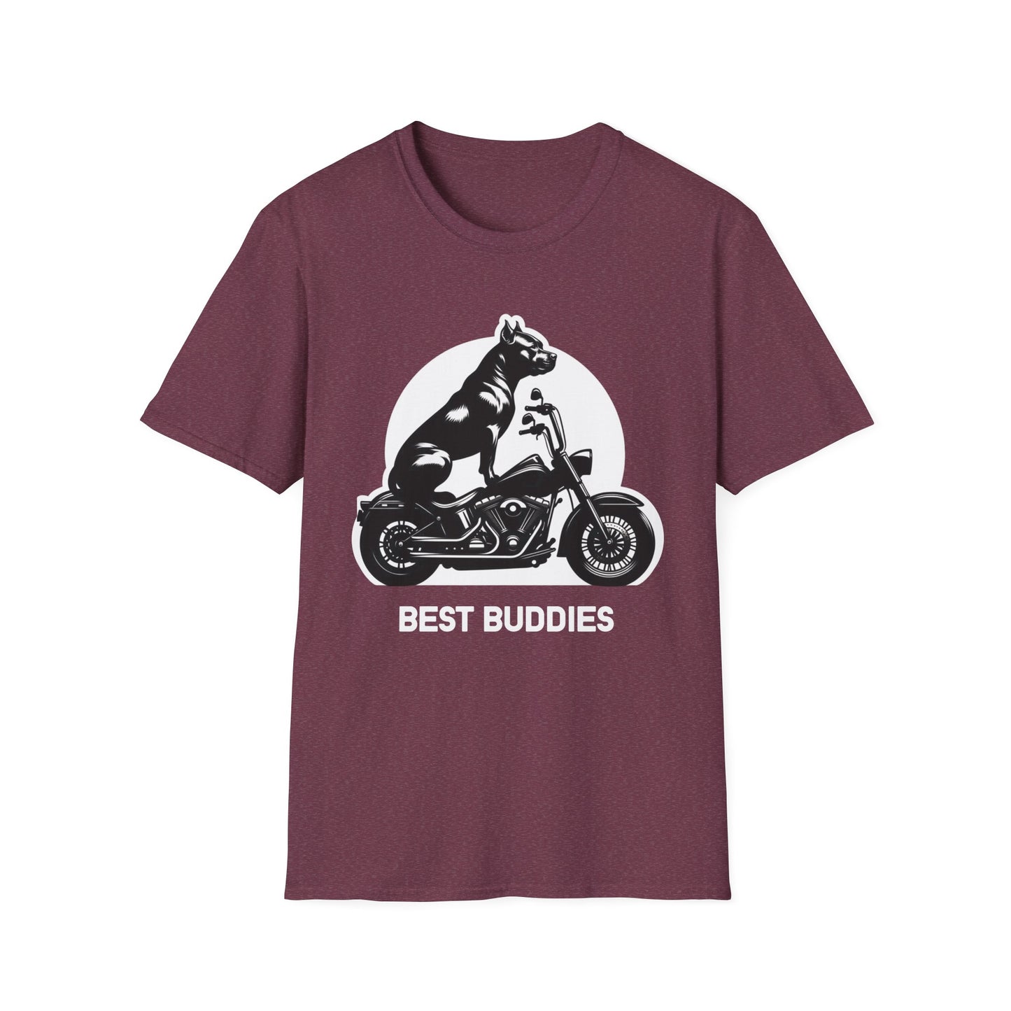 Pit Bull Silhouette Unisex T-Shirt | Motorcycle Enthusiasts Apparel | White Text