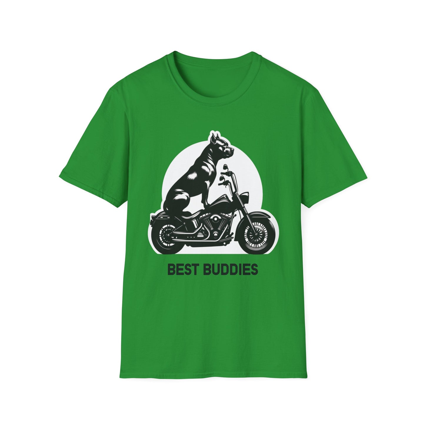 Pit Bull Silhouette Unisex T-Shirt | Motorcycle Enthusiasts Apparel | Black Text